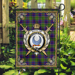 Whitelaw Tartan Crest Garden Flag - Celtic Thistle Style