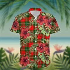 Gartshore Tartan Hawaiian Shirt Hibiscus, Coconut, Parrot, Pineapple - Tropical Garden Shirt