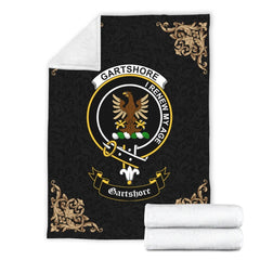 Gartshore Crest Tartan Premium Blanket Black