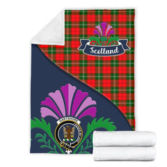 Gartshore Tartan Crest Premium Blanket - Thistle Style