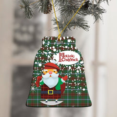 Gayre Tartan Christmas Ceramic Ornament - Santa Style