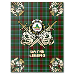 Gayre Tartan Gold Courage Symbol Blanket