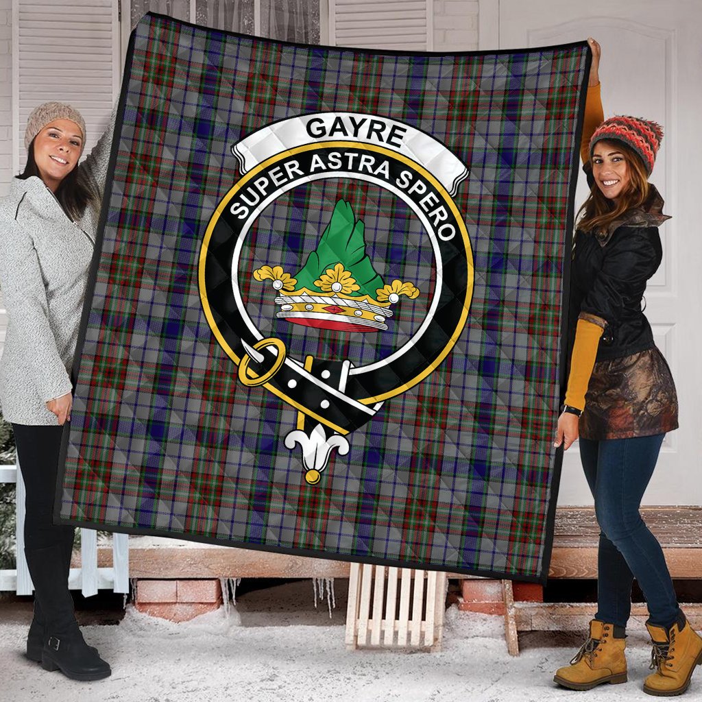 Gayre Hunting Tartan Crest Quilt