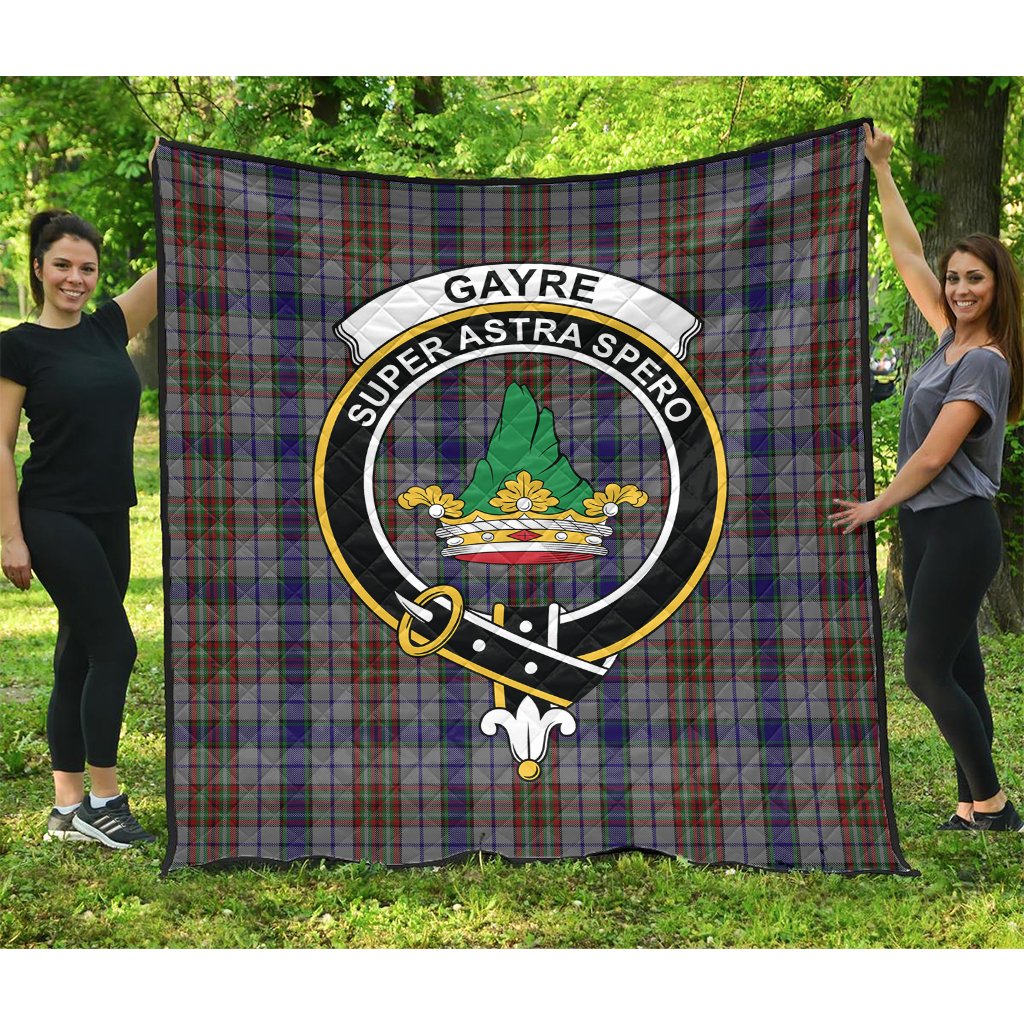 Gayre Hunting Tartan Crest Quilt