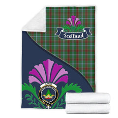 Gayre Tartan Crest Premium Blanket - Thistle Style