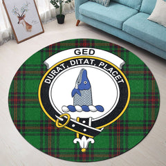 Ged Tartan Crest Round Rug