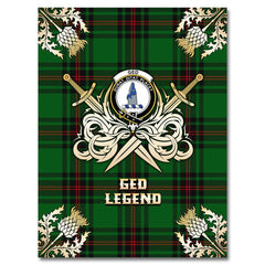 Ged Tartan Gold Courage Symbol Blanket