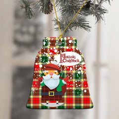 Gibbs Tartan Christmas Ceramic Ornament - Santa Style