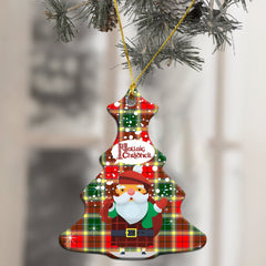 Gibbs Tartan Christmas Ceramic Ornament - Santa Style