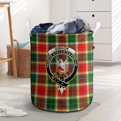 Gibson Tartan Crest Laundry Basket