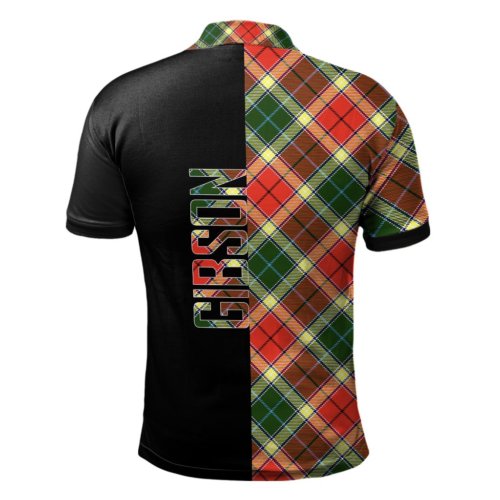 Gibson Tartan Polo Shirt Half of Me - Cross Style