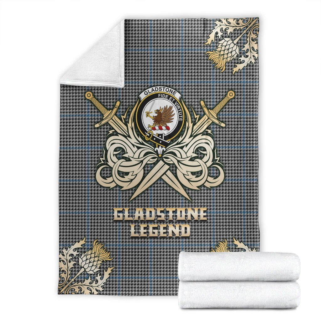 Gladstone Tartan Gold Courage Symbol Blanket