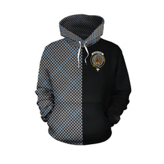 Gladstone Tartan Hoodie Half of Me - Cross Style