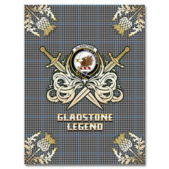 Gladstone Tartan Gold Courage Symbol Blanket