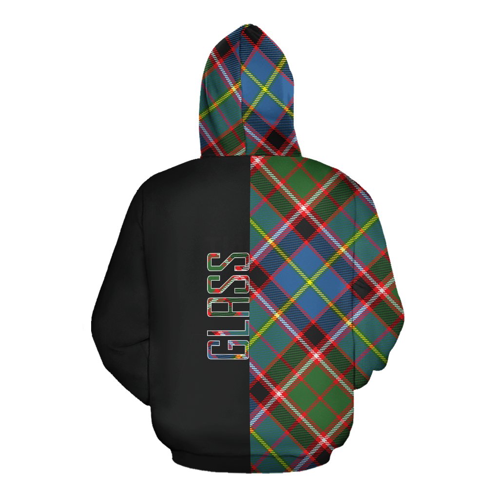 Glass Tartan Hoodie Half of Me - Cross Style