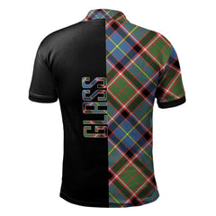 Glass Tartan Polo Shirt Half of Me - Cross Style