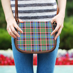 Glass Tartan Saddle Handbags