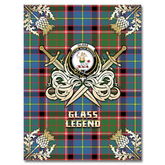 Glass Tartan Gold Courage Symbol Blanket