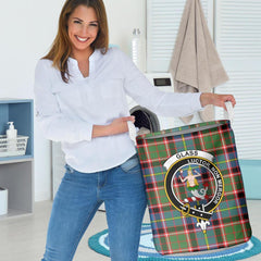 Glass Tartan Crest Laundry Basket