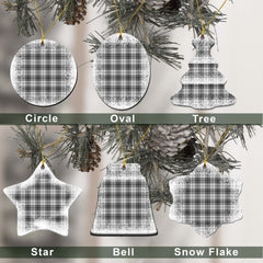 Glen Tartan Christmas Ceramic Ornament - Snow Style