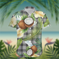 Glen Tartan Hawaiian Shirt Hibiscus, Coconut, Parrot, Pineapple - Tropical Garden Shirt