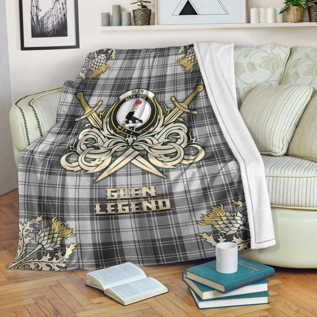 Glen Tartan Gold Courage Symbol Blanket