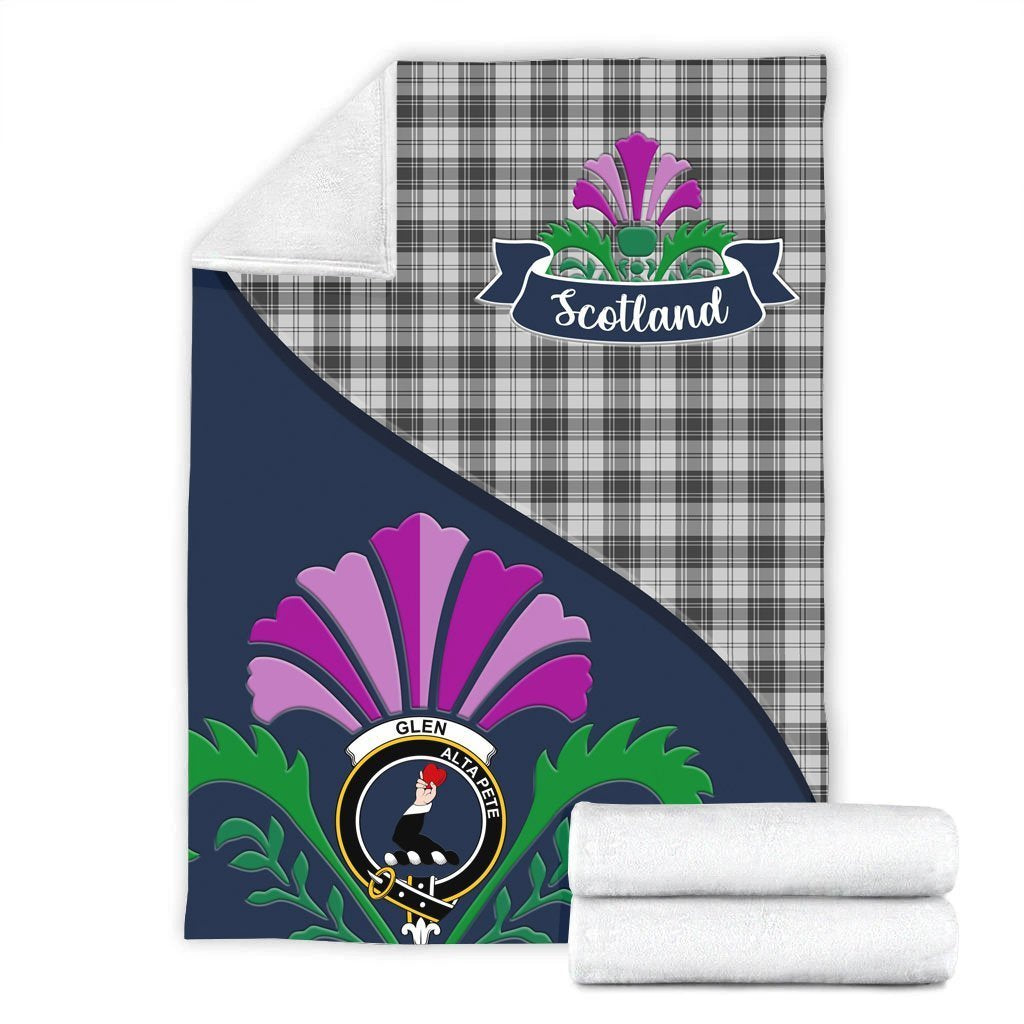 Glen Tartan Crest Premium Blanket - Thistle Style