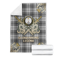 Glendinning Tartan Gold Courage Symbol Blanket