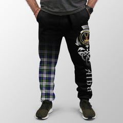 Gordon Dress Modern Tartan Crest Jogger Sweatpants - Alba Celtic Style