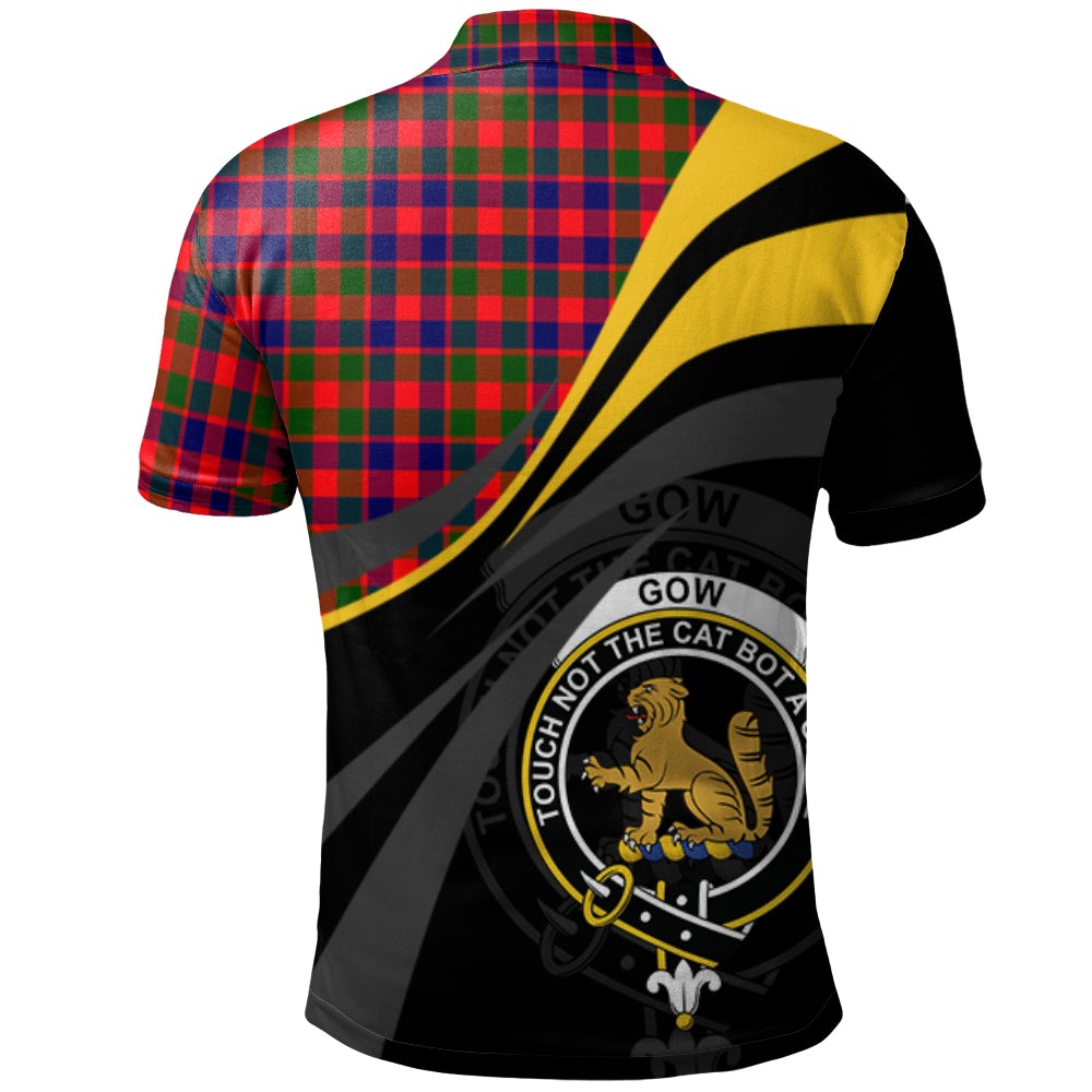 Gow Modern Tartan Polo Shirt - Royal Coat Of Arms Style