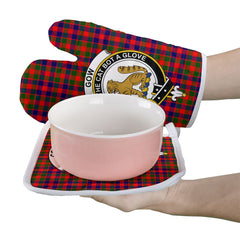 Gow Modern Tartan Crest Oven Mitt And Pot Holder (2 Oven Mitts + 1 Pot Holder)