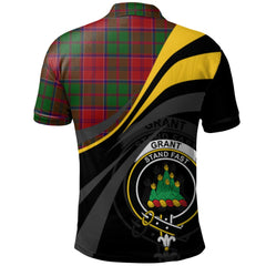 Grant Tartan Polo Shirt - Royal Coat Of Arms Style