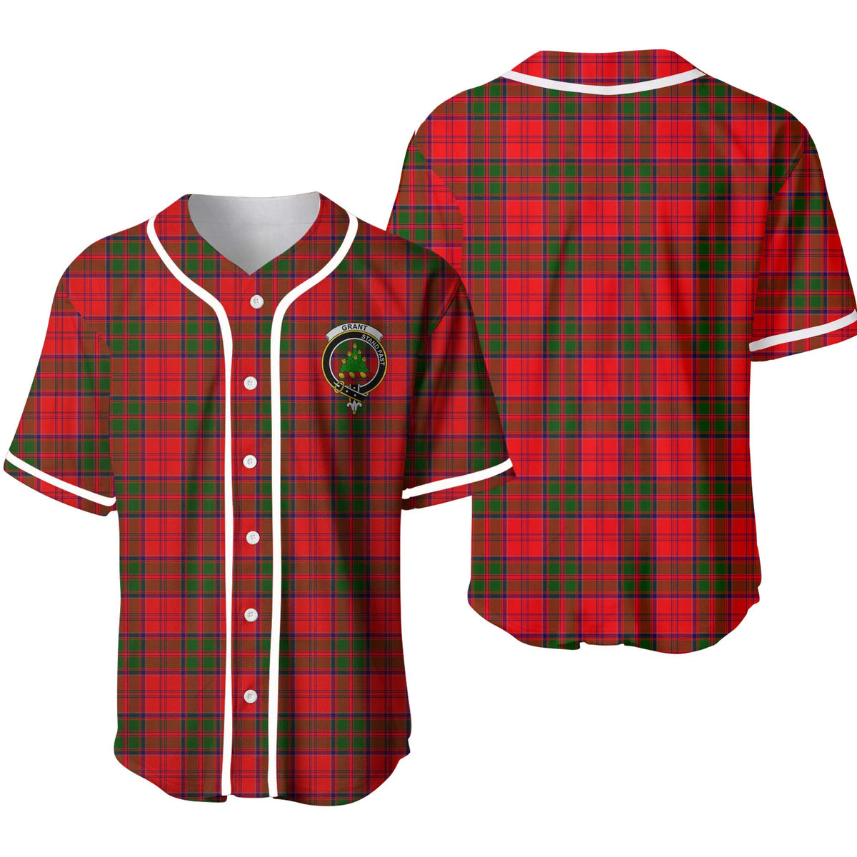 Grant Tartan Unisex Baseball Jersey