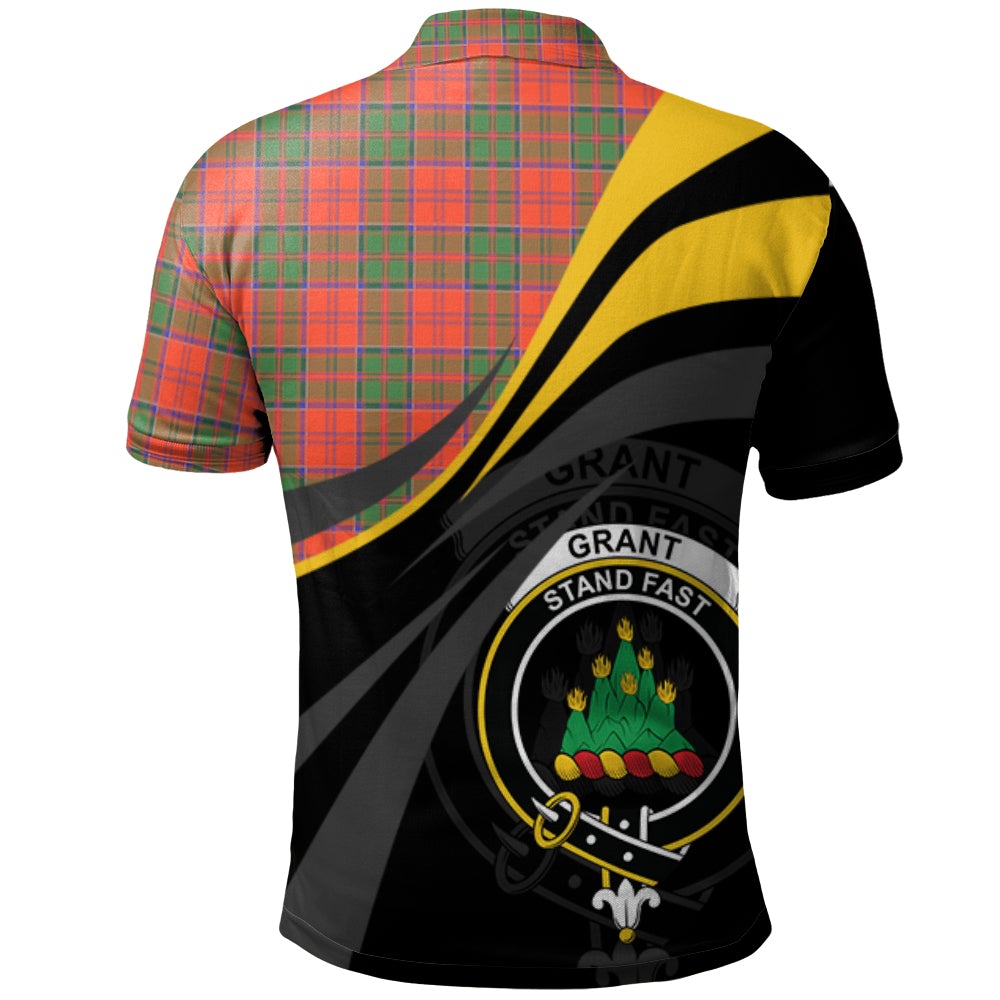 Grant Ancient Tartan Polo Shirt - Royal Coat Of Arms Style