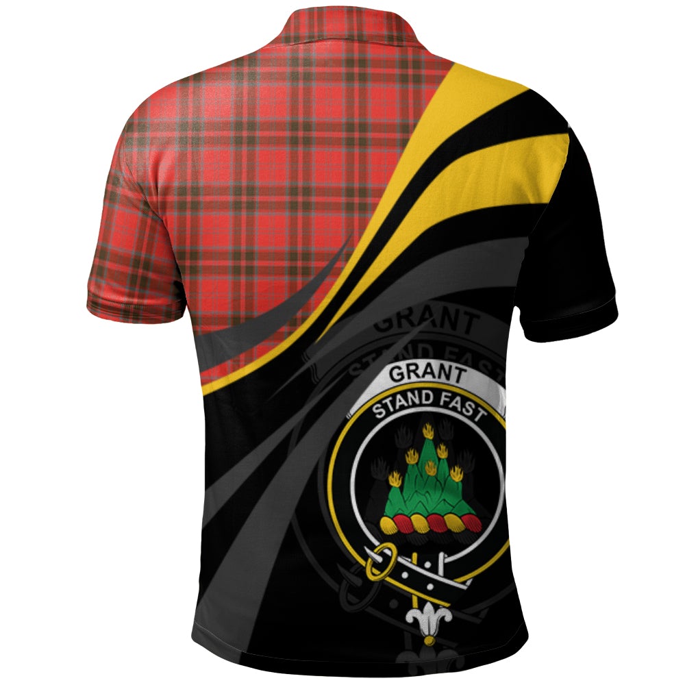 Grant Weathered Tartan Polo Shirt - Royal Coat Of Arms Style