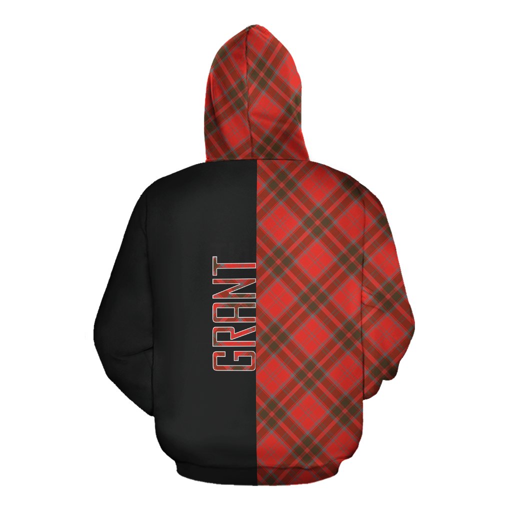 Grant Weathered Tartan Hoodie Half of Me - Cross Style