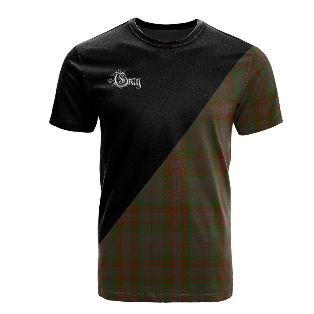 Gray Tartan - Military T-Shirt