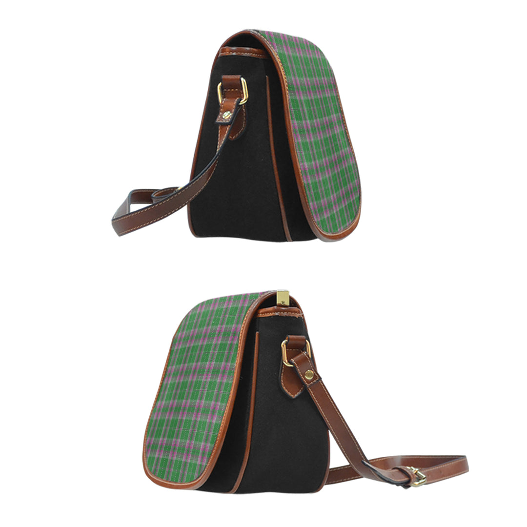 Gray Hunting Tartan Saddle Handbags