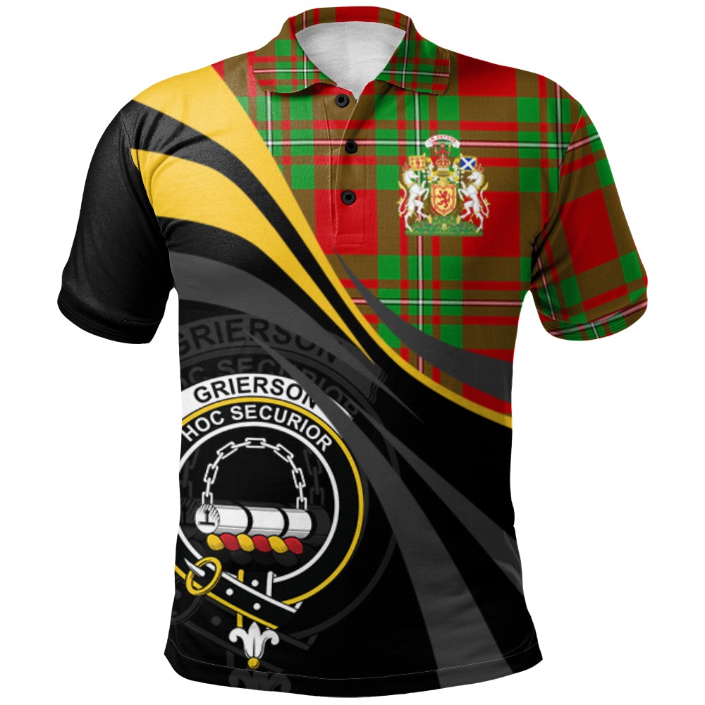 Grierson Tartan Polo Shirt - Royal Coat Of Arms Style