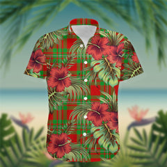 Grierson Tartan Hawaiian Shirt Hibiscus, Coconut, Parrot, Pineapple - Tropical Garden Shirt