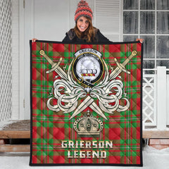 Grierson Tartan Crest Legend Gold Royal Premium Quilt