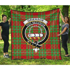 Grierson Tartan Crest Quilt