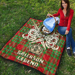 Grierson Tartan Crest Legend Gold Royal Premium Quilt