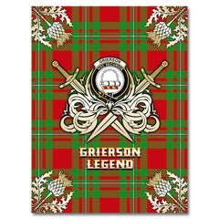 Grierson Tartan Gold Courage Symbol Blanket