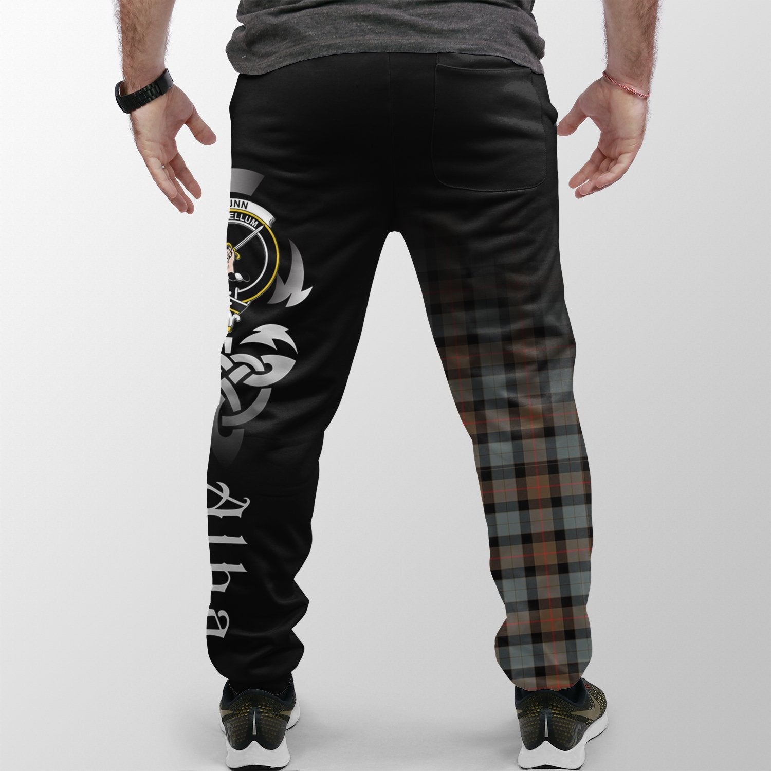 Gunn Weathered Tartan Crest Jogger Sweatpants - Alba Celtic Style