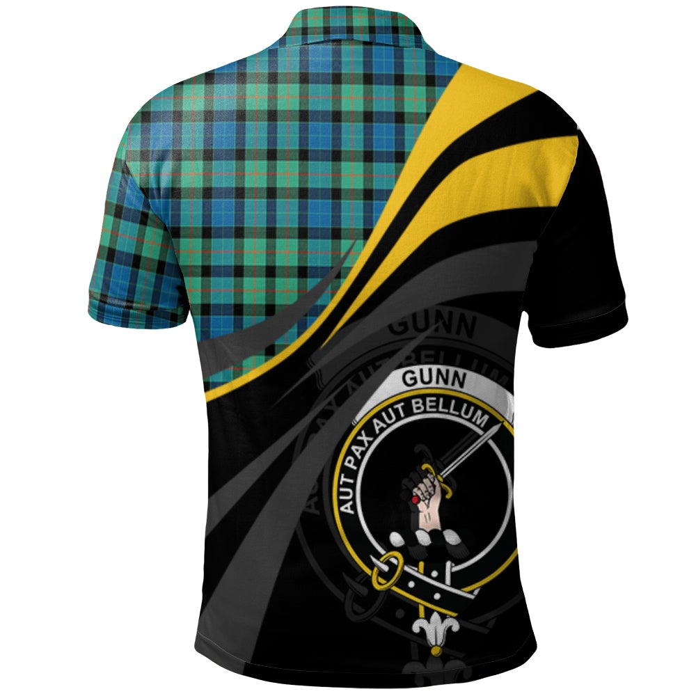 Gunn Ancient Tartan Polo Shirt - Royal Coat Of Arms Style