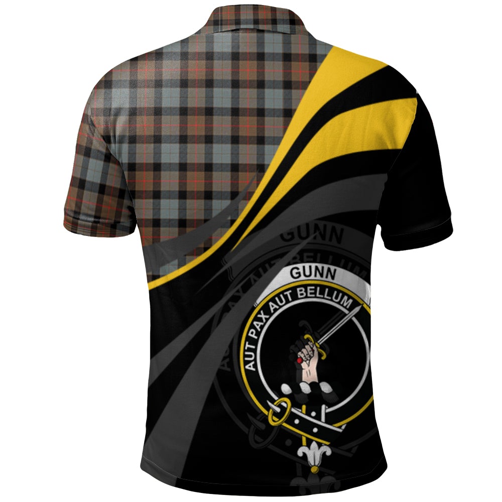 Gunn Weathered Tartan Polo Shirt - Royal Coat Of Arms Style