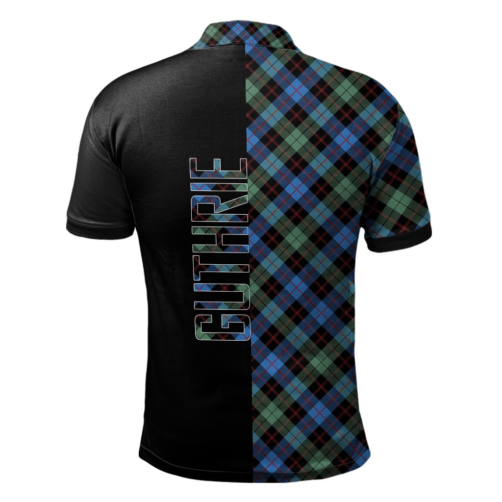 Guthrie Ancient Tartan Polo Shirt Half of Me - Cross Style