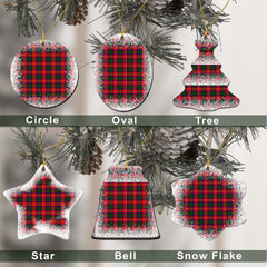 Haig Tartan Christmas Ceramic Ornament - Snow Style