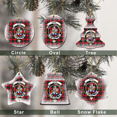 Haig Tartan Christmas Ceramic Ornament - Snow Style